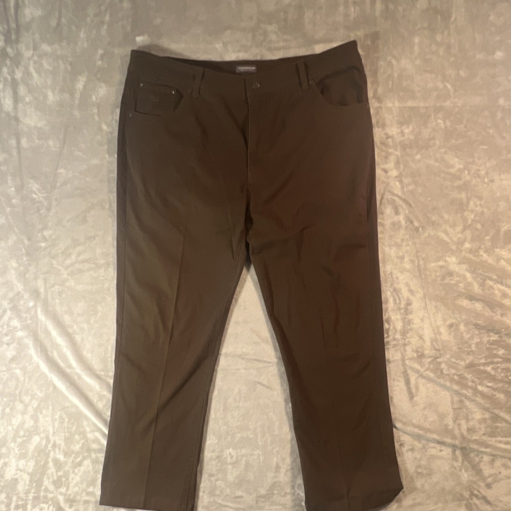 Southern Marsh Mens Pants 40 Brown Brazos Stretch Twill Cotton Straight Casual